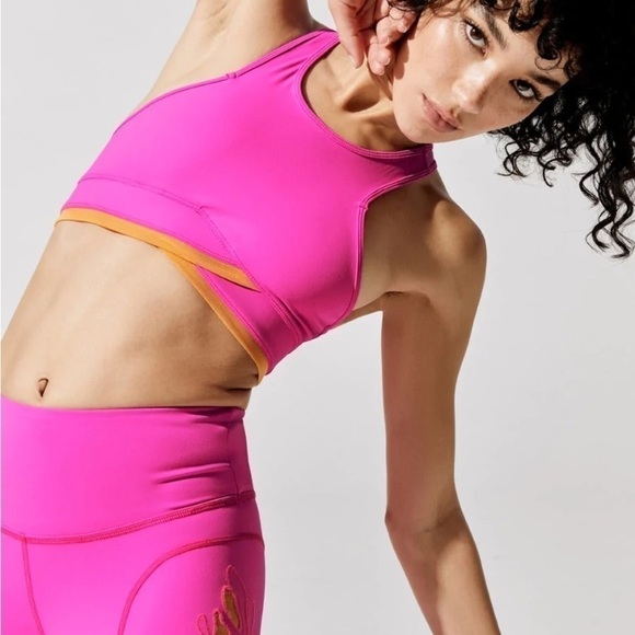 FP MOVEMENT BY FREE PEOPLE Palm Springs Bra in Living Magenta - Picture 2 of 5
